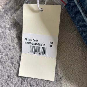 MNML snap denim blue size 31 NWT